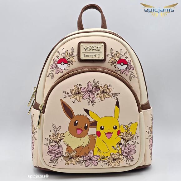 Loungefly Pokemon Pikachu & Eevee Floral Mini Backpack main image 5
